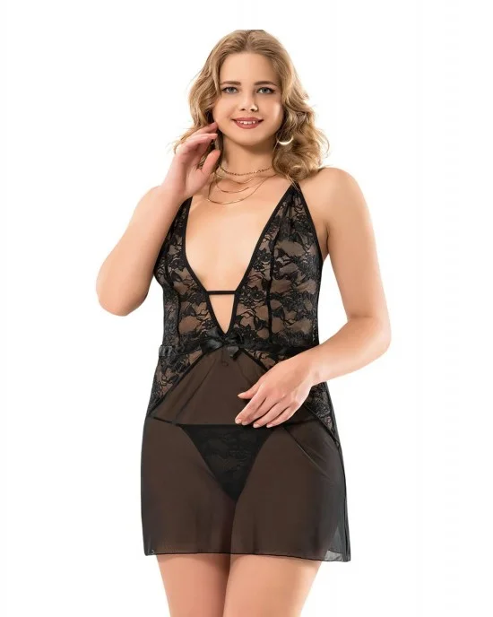 StyleTurk Plus Size Lingerie Babydoll Sexy Turkish Sleepwear Nightgown for Women